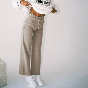 Princess Polly Tan Wide-Leg Trousers